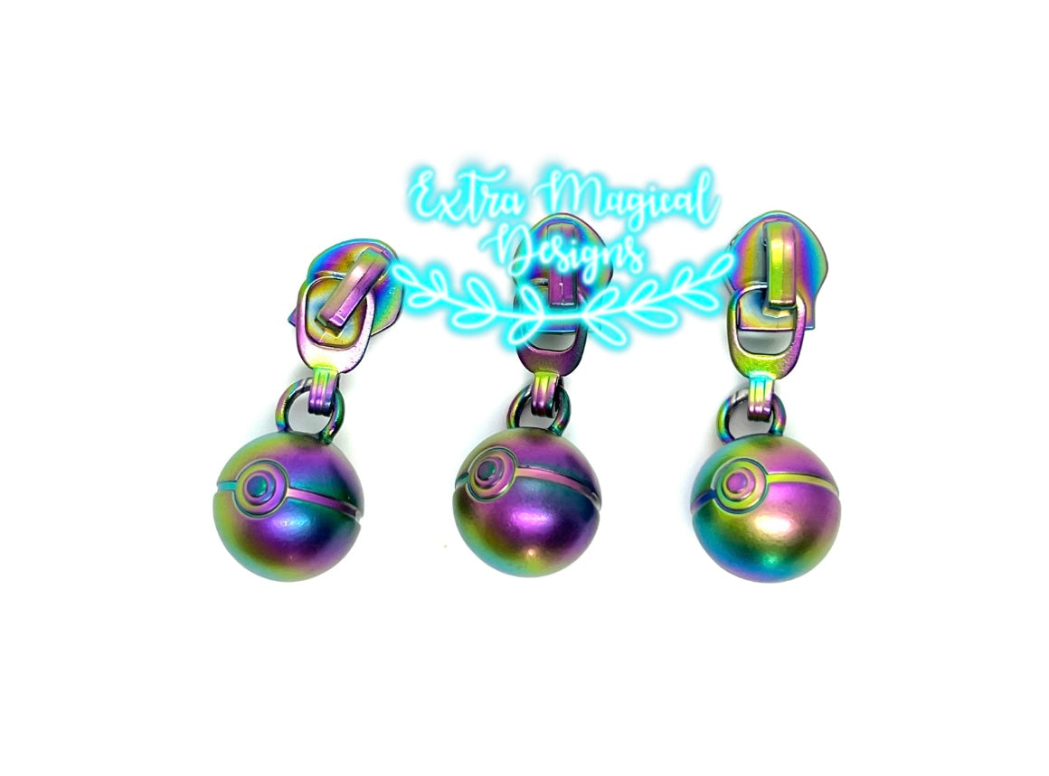 Gotta Catch Em All 3D Ball Zipper Pull - #5