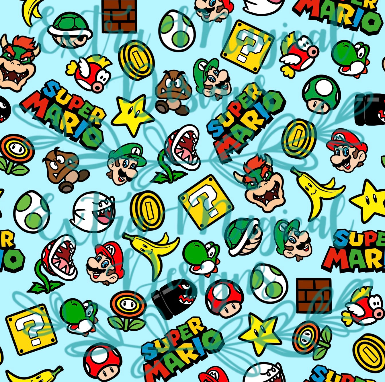 Pre-Order Super Bros Colored Emboss Design Print