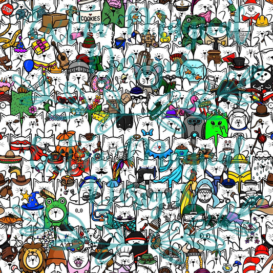 Pre-Order Stack of Cats Print
