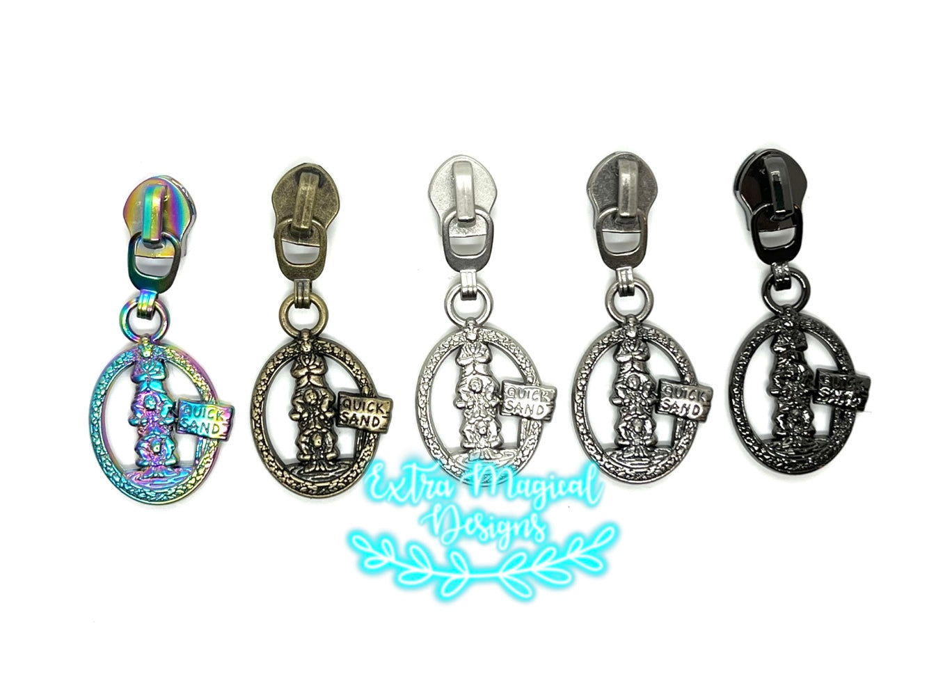 Haunted Stretching Canvases Zipper Pulls #5 - 4 Pack