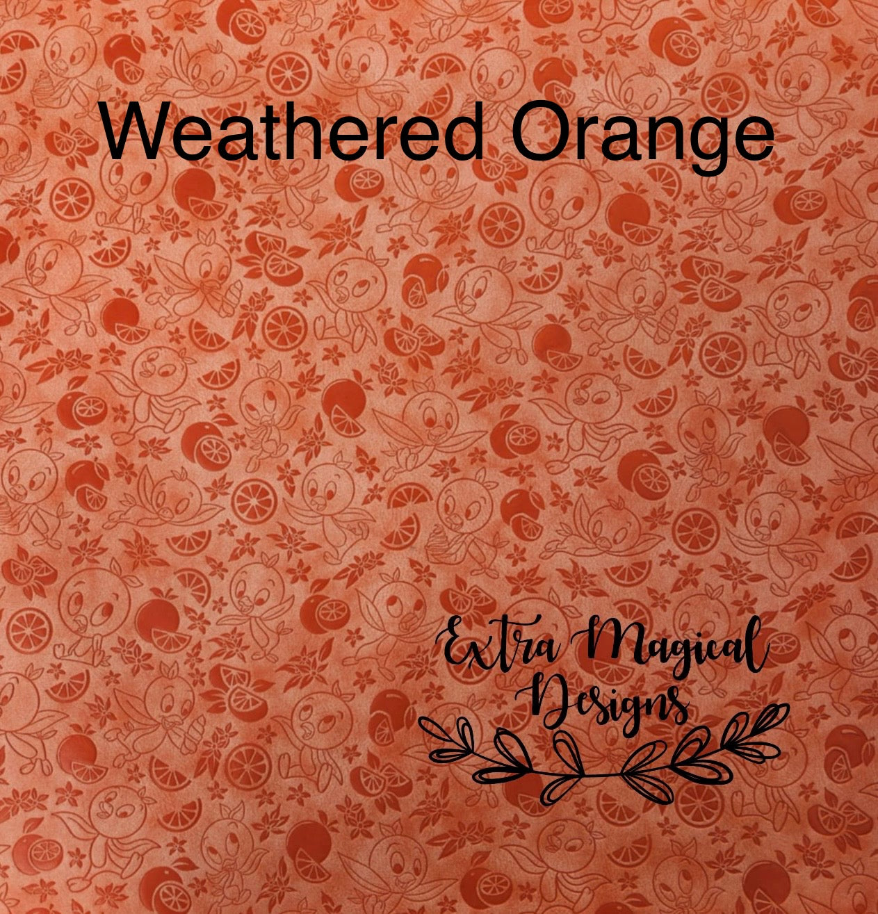 Orange Bird Embossed Vinyl 18 inch Rolls J