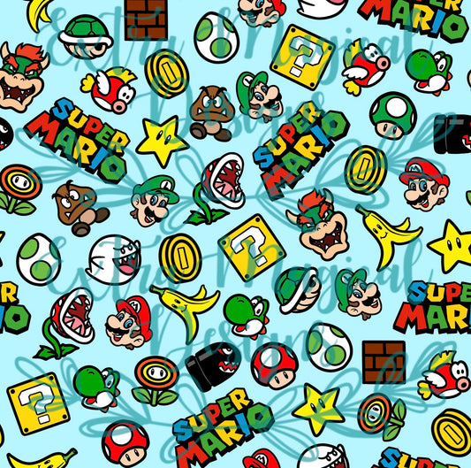 Pre-Order Super Bros Colored Emboss Design Print