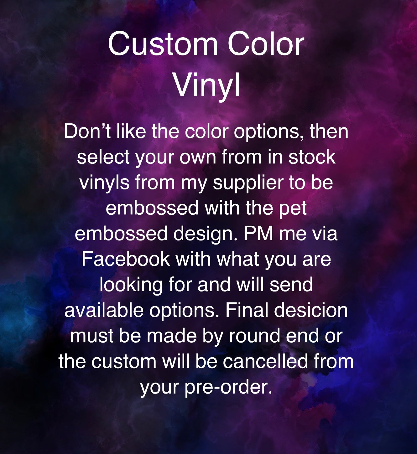 Pre-Order Pets Embossed Vinyl